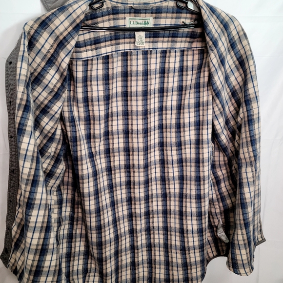 LL Bean Flannel Lined Shirt Large - Picture 6 of 13